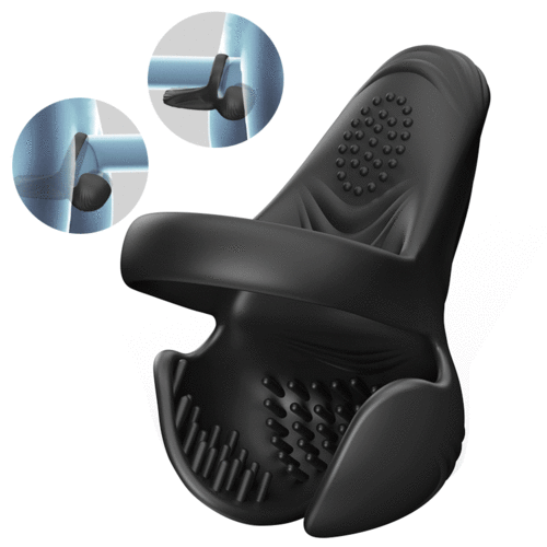 Joyvibetoys 10-Pattern Vibrations Balls Dense Tickler Penis Ring